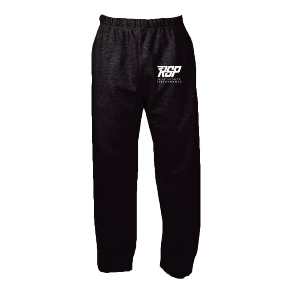 C2 Sport RISE Sports Performance Abbreviated Logo Open-Bottom Sweatpants (White Logo) Thumbnail