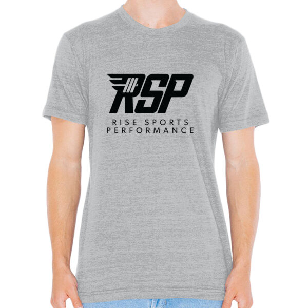 American Apparel RISE Sports Performance Triblend Track T-Shirt (Black Logo) Thumbnail