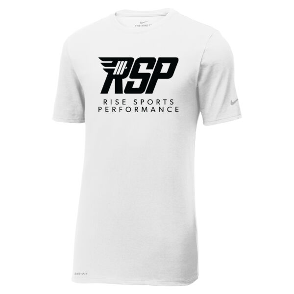 Nike RISE Sports Performance Dri FIT Cotton/Poly T-Shirt (Black Logo) Thumbnail