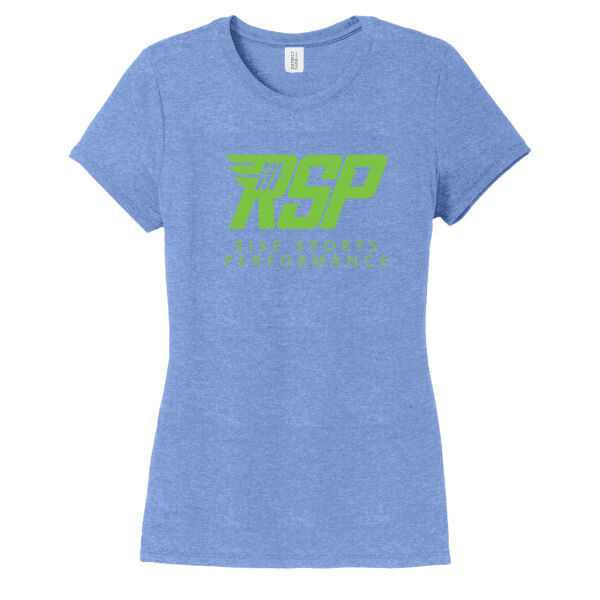 District Women's RISE Sports Performance Perfect Tri T-Shirt (Green Logo) Thumbnail