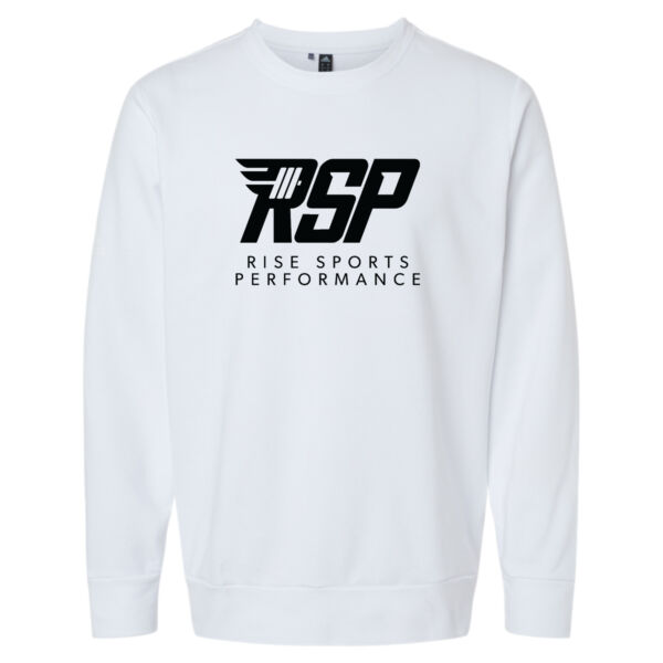 Adidas RISE Sports Performance Fleece Crewneck Sweatshirt (Black Logo) Thumbnail