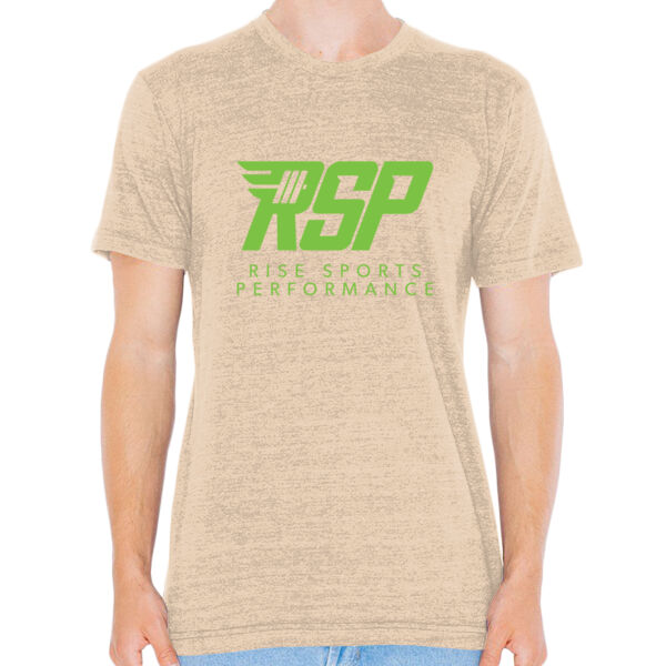 American Apparel RISE Sports Performance Triblend Track T-Shirt (Green Logo) Thumbnail