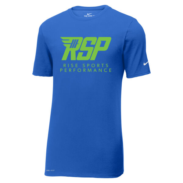 Nike RISE Sports Performance Dri FIT Cotton/Poly T-Shirt (Green Logo) Thumbnail
