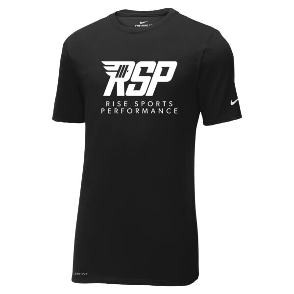 Nike RISE Sports Performance Dri FIT Cotton/Poly T-Shirt (White Logo) Thumbnail