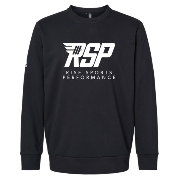 Adidas RISE Sports Performance Fleece Crewneck Sweatshirt (White Logo) Thumbnail