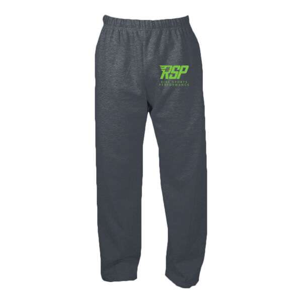 C2 Sport RISE Sports Performance Abbreviated Logo Open-Bottom Sweatpants (Green Logo) Thumbnail