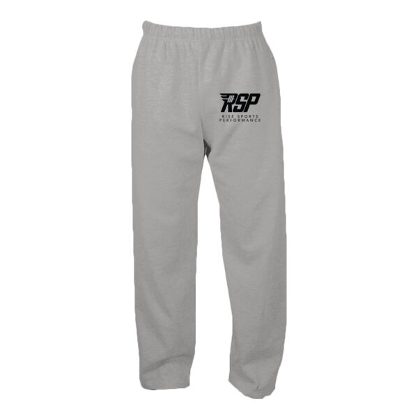 C2 Sport RISE Sports Performance Abbreviated Logo Open-Bottom Sweatpants (Black Logo) Thumbnail