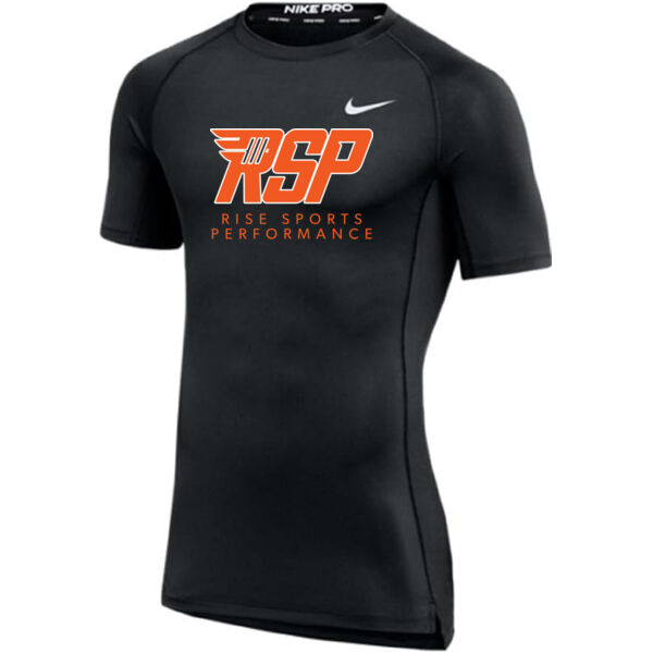 Nike RISE Sports Performance Mens Compression Short Sleeve Training Tee Thumbnail