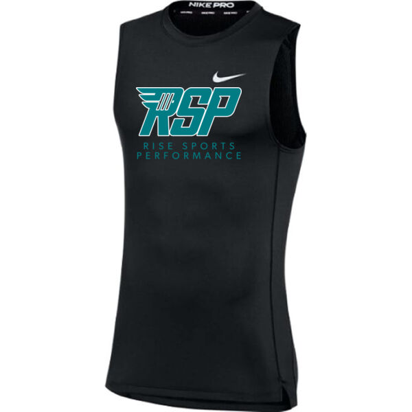 Nike RISE Sports Performance Mens Pro Sleeveless Compression Training Tee Thumbnail