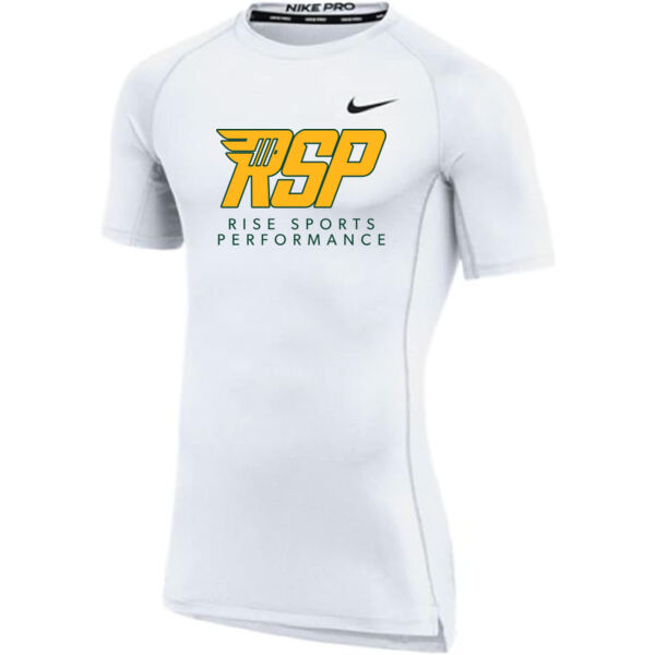 Nike RISE Sports Performance Mens Compression Short Sleeve Training Tee Thumbnail